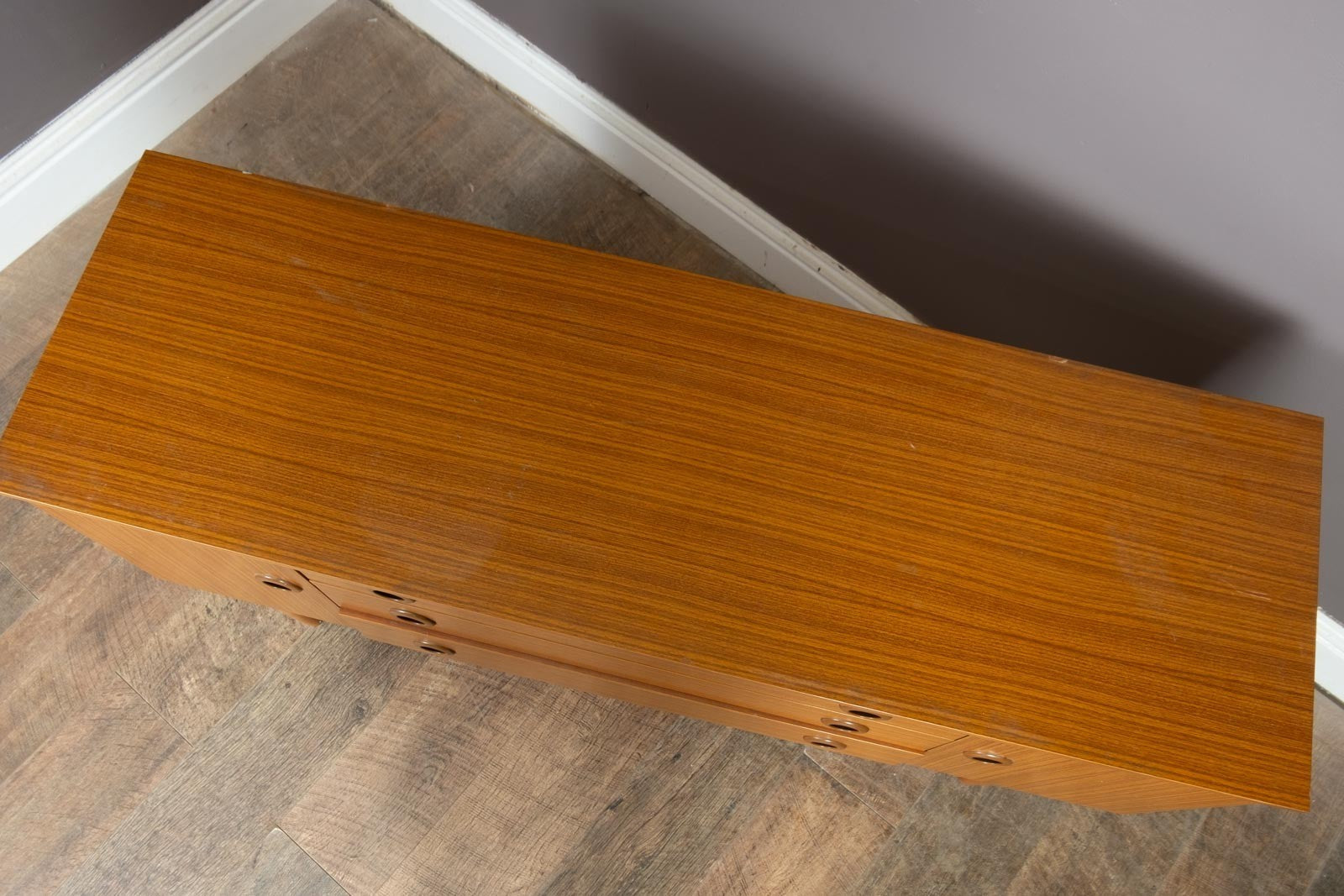 Vintage Retro Mid Century Small Teak Sideboard by Schreiber