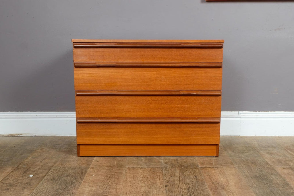 Vintage Mid Century Teak Chest of Drawers by Avalon