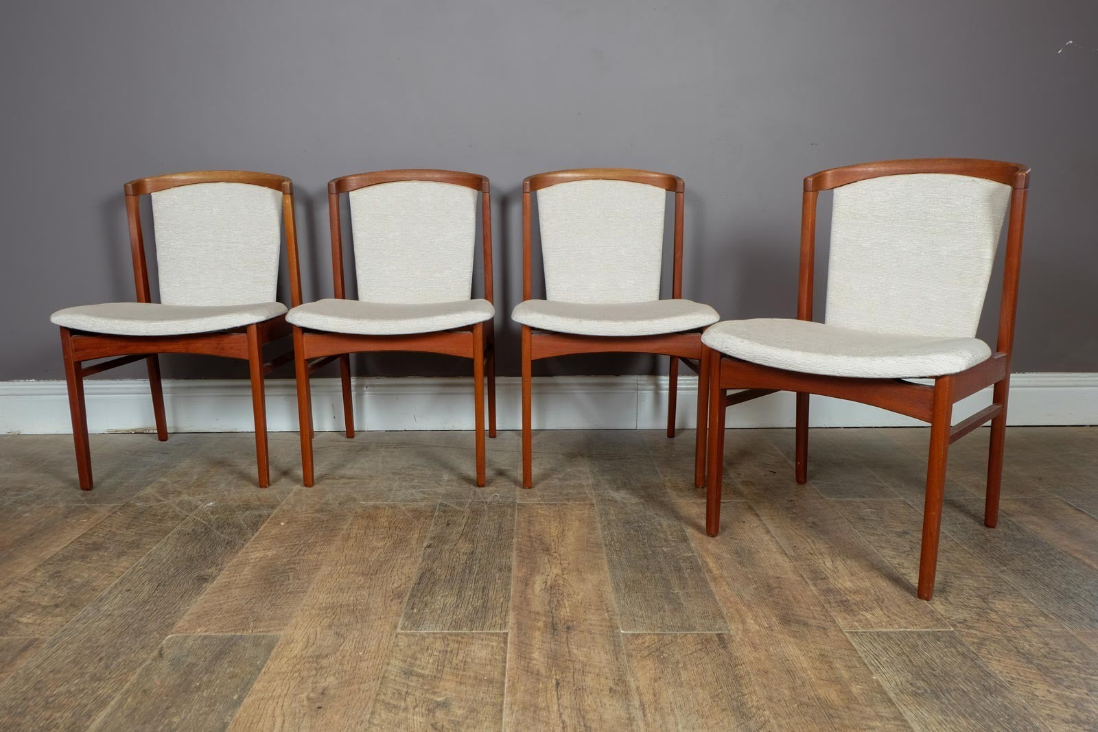Vintage Retro Set of 4 Teak Erik Buch Orum Mobler Dining Chairs