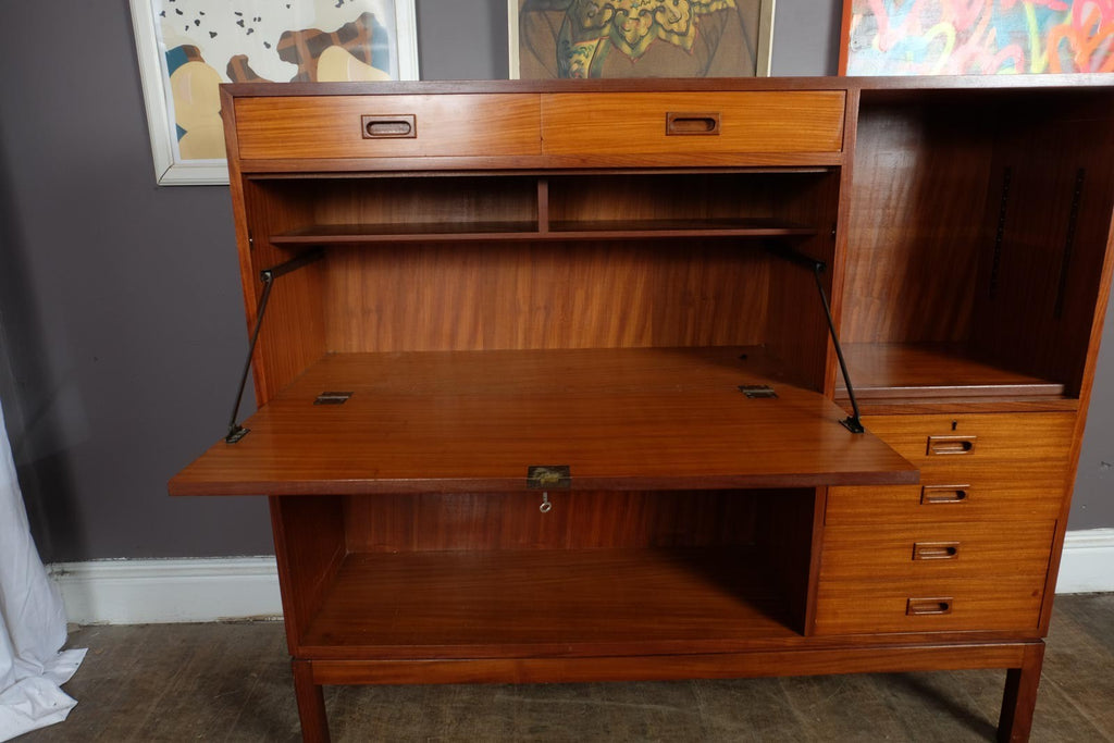 Vintage Retro MOD Highboard Sideboard Teak Desk Wall Unit
