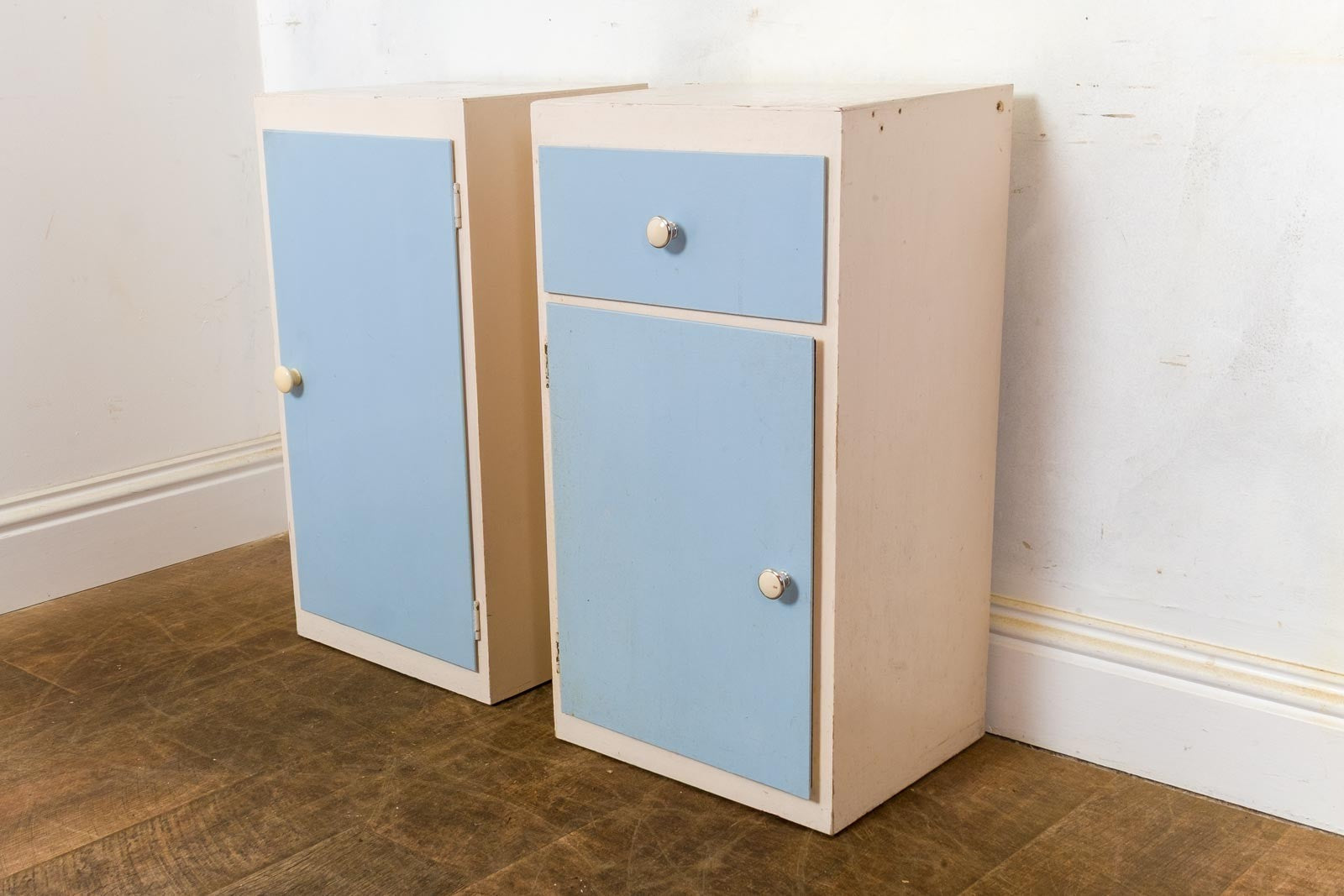 Vintage Retro 1950s Bedside Cabinets / Kitchen Units