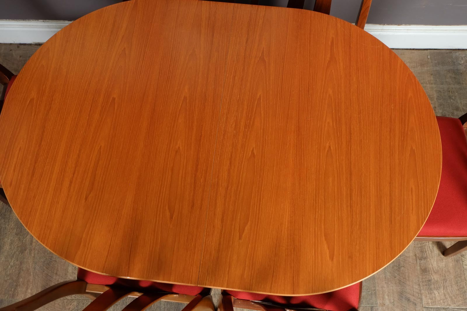 Vintage Mid Century Oval Teak DIning Table and 6 Chairs by Nathan Furniture
