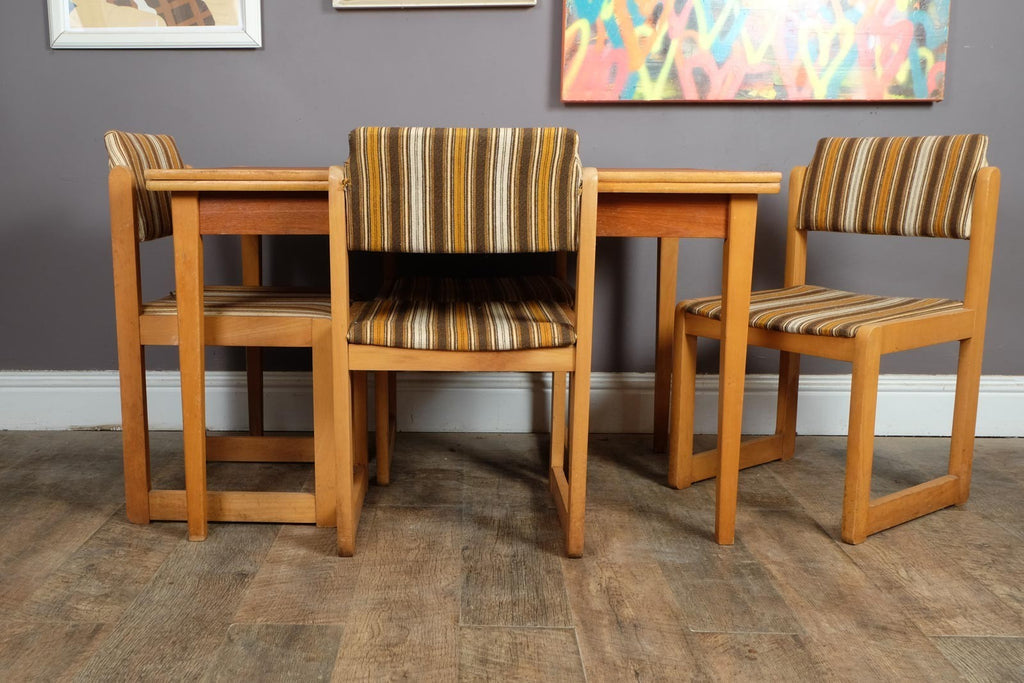 Vintage Retro Extending Teak Dining Table and 5 Chairs