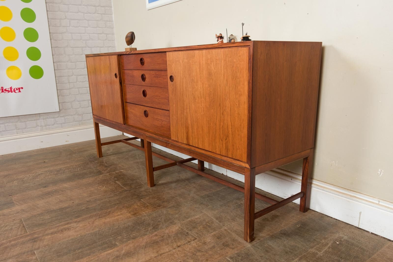 Vintage Danish Rosewood Credenza Johannes Andersen for Bernhard Pedersen & Sons