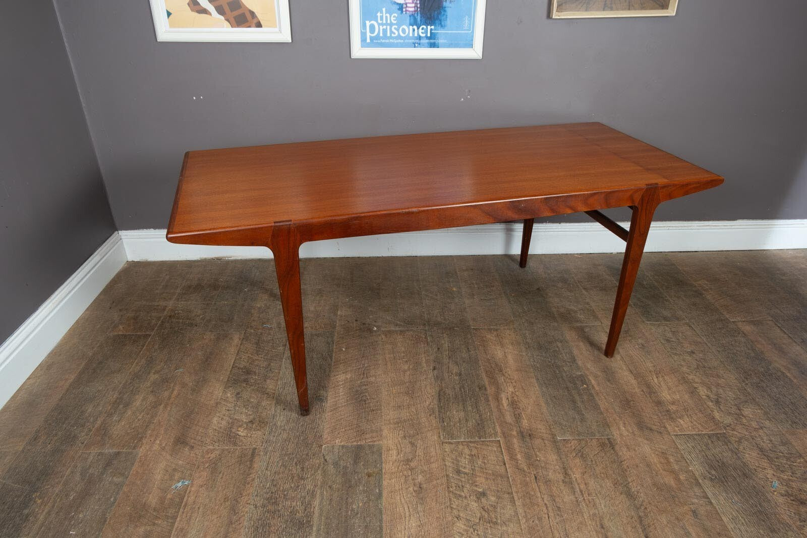 Vintage Large Teak Plank Dining Table by Younger