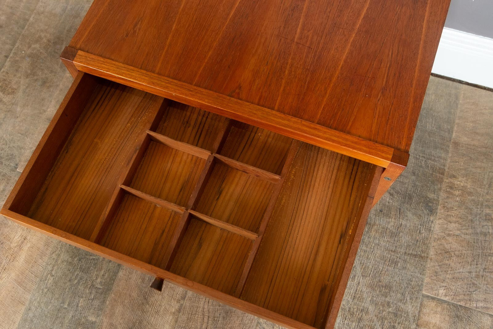Vintage Retro Mid Century Danish Teak Sewing Table