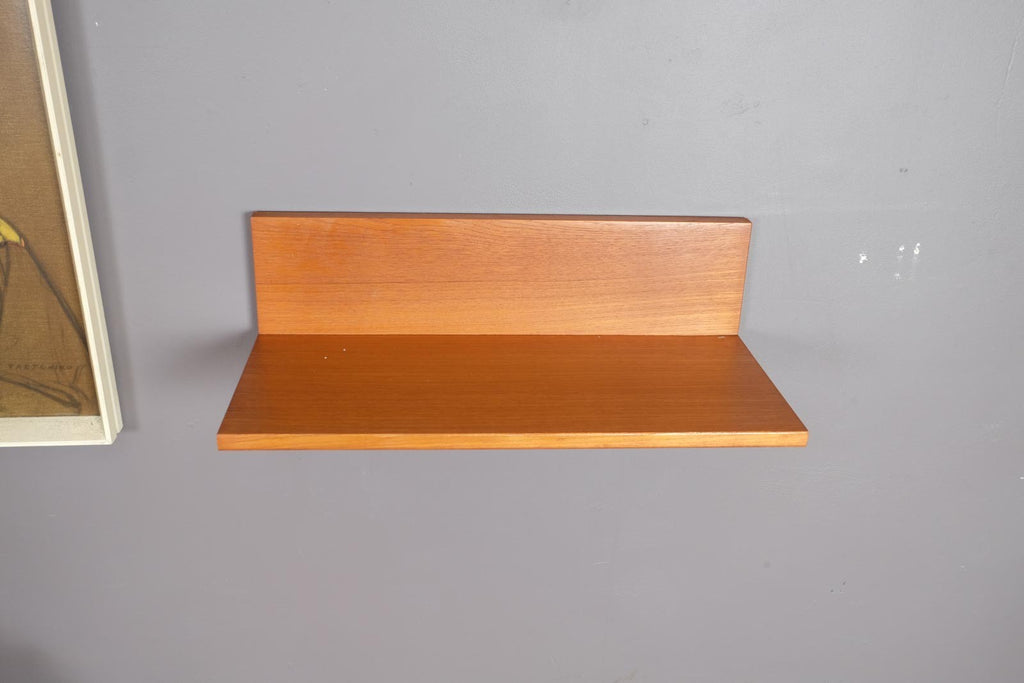 Vintage Retro Floating Teak Shelf by Beaver and Tapley