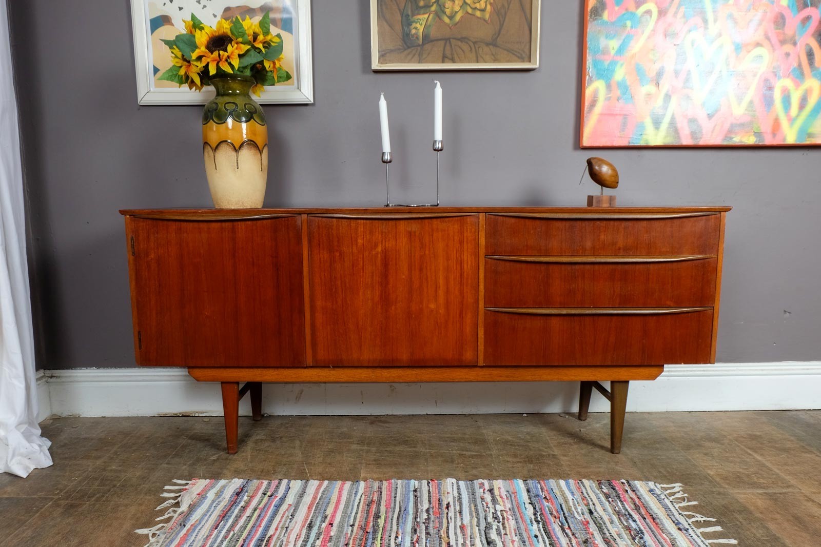 Vintage Retro Mid Century Teak Sideboard by Morris of Glasgow