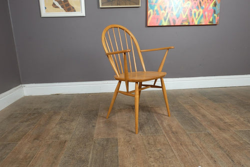 Ercol Windsor Light Elm Carver Dining Chair - New Shape