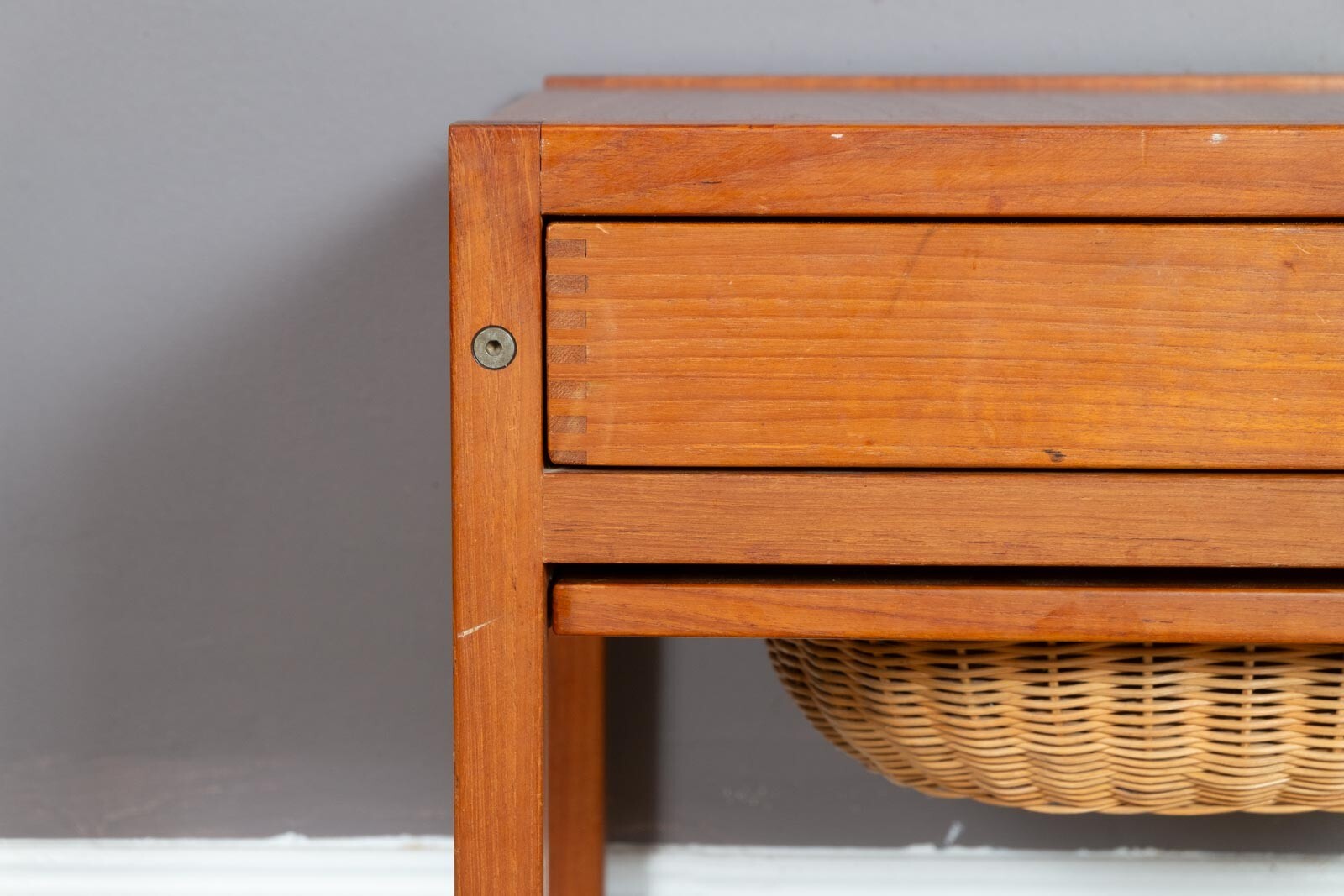 Vintage Retro Mid Century Danish Teak Sewing Table
