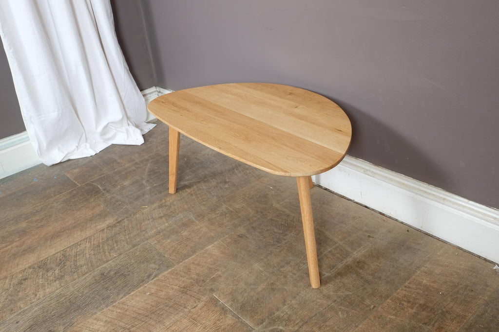 Vintage Retro Light Oak Side Table