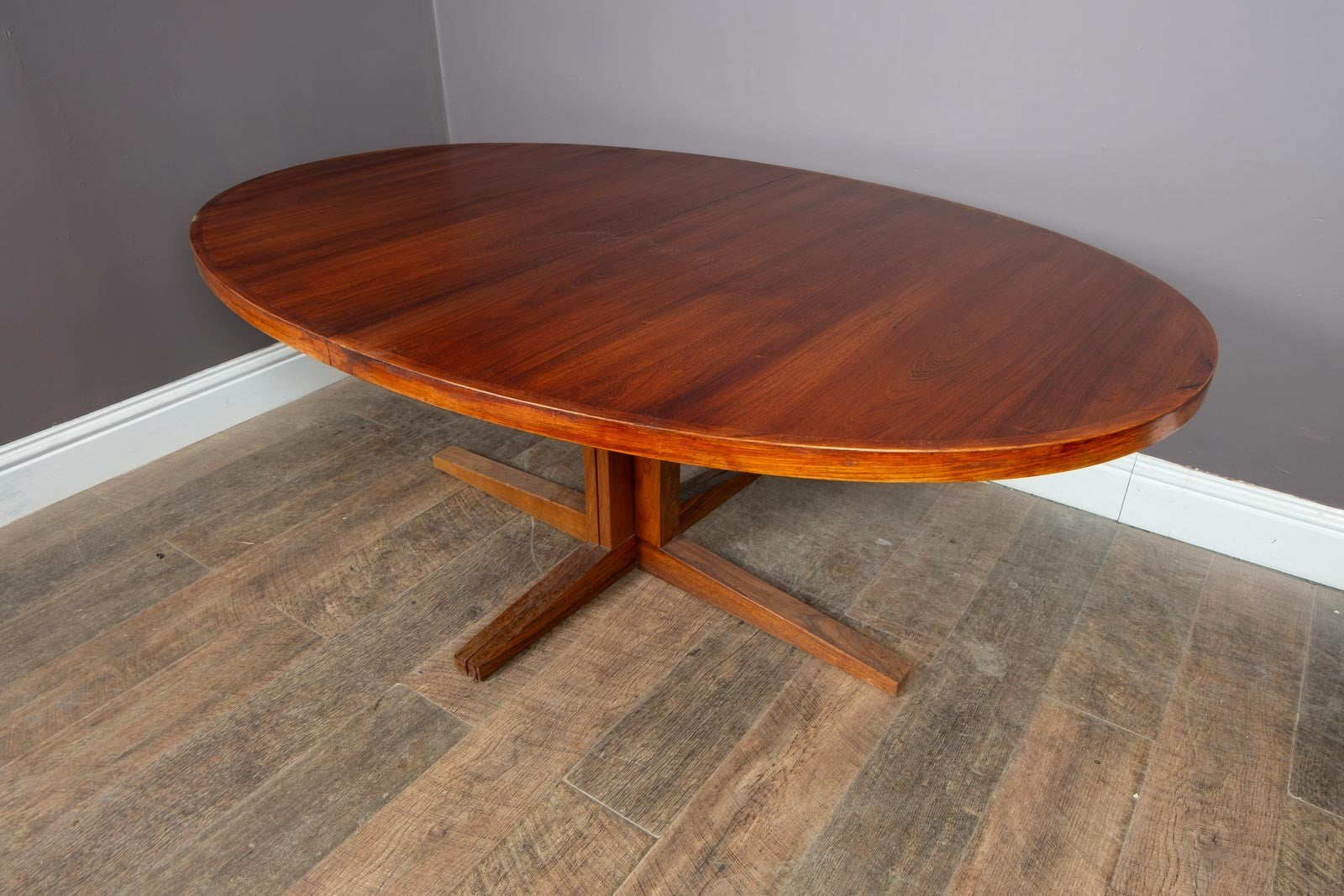 Vintage Large Danish RosewoodDining Table by John Mortensen for Heltborg Mobler