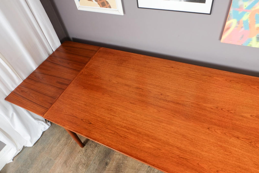 Vintage Large Danish Teak Extending Dining Table by B Pederson and Sons