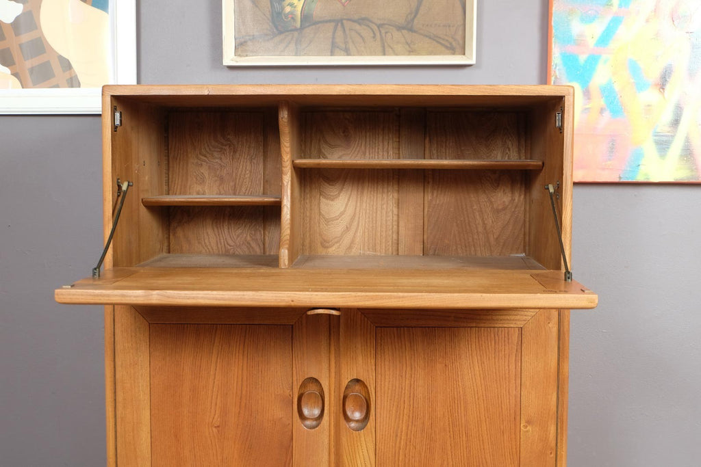 Vintage Retro Ercol Light Elm Bureau  - Model 469