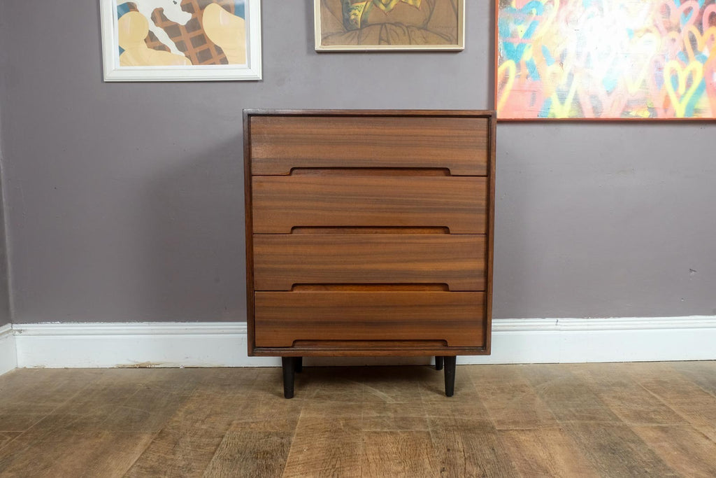 Vintage Walnut C Range Chest of Drawers by Stag