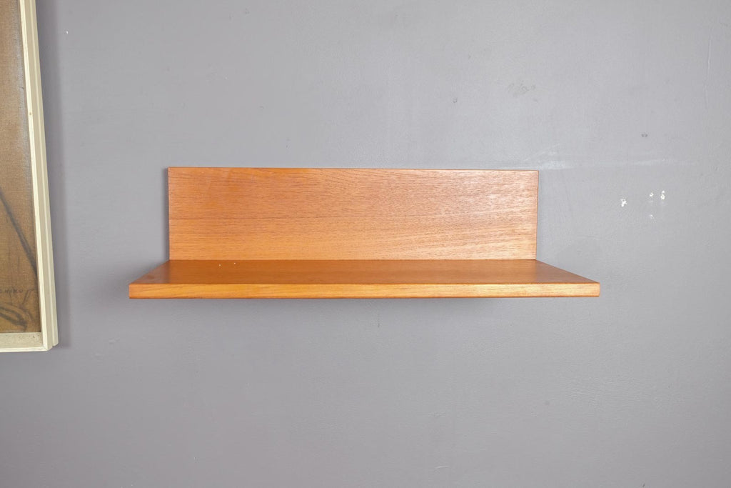 Vintage Retro Floating Teak Shelf by Beaver and Tapley