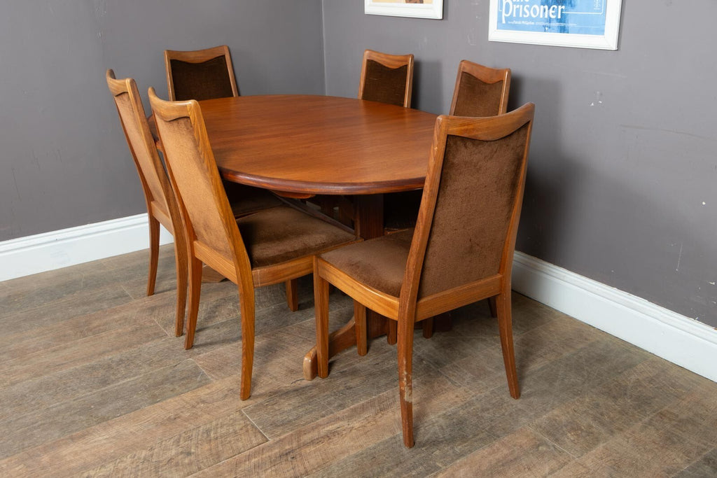 Vintage G Plan Fresco Teak Extending Dining Table and 6 Chairs