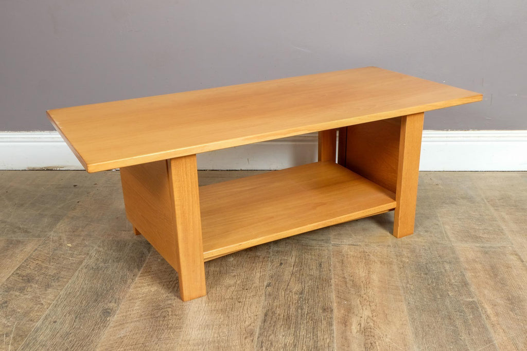 Vintage Retro Light Teak Nest of 3 Tables