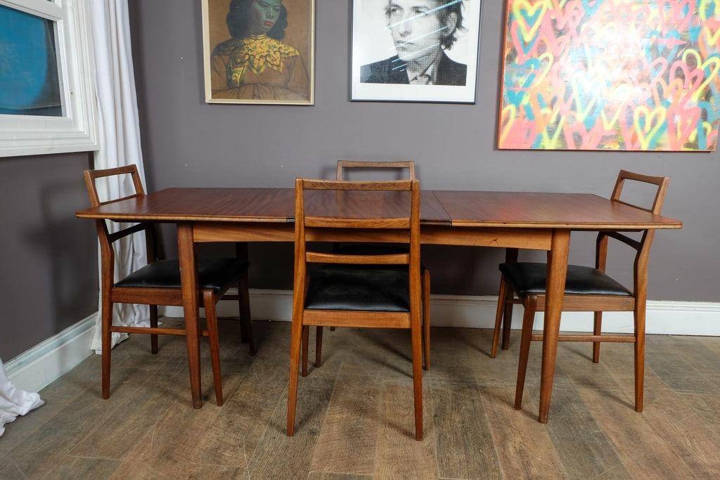 Vintage Retro Extending Dining Table and 4 Chairs by Fyne Ladye Richard Hornby