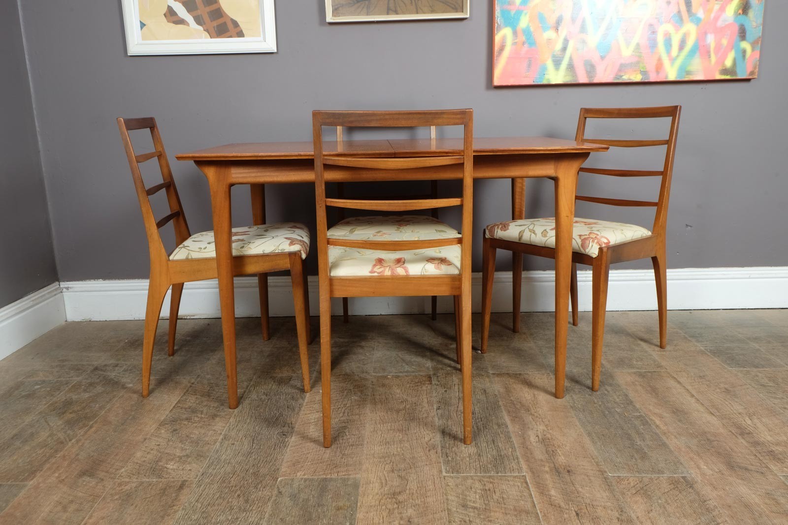 Vintage Retro Mid Century Teak DIning Table and 4 chairs by McIntosh