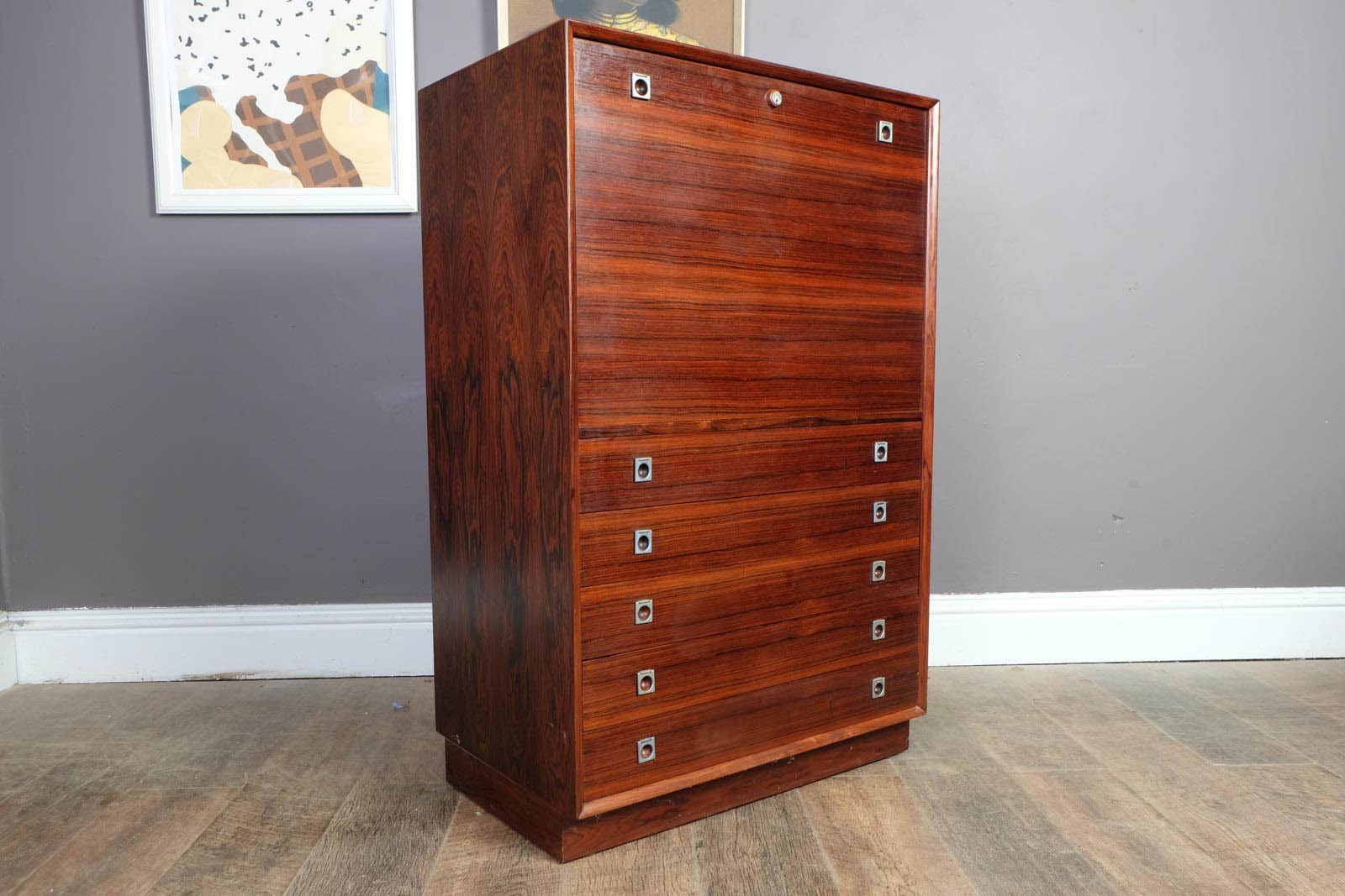 Vintage Arne Vodder #7755 Sibast Rosewood Bureau / Cabinet