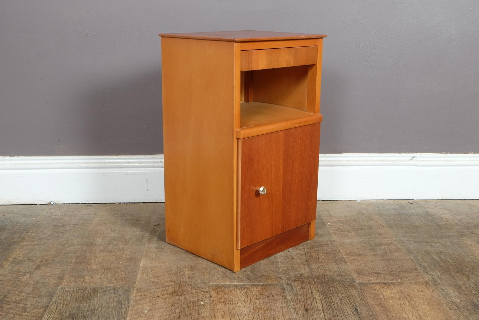Vintage Retro Pair of Teak Mid Century Bedside Tables