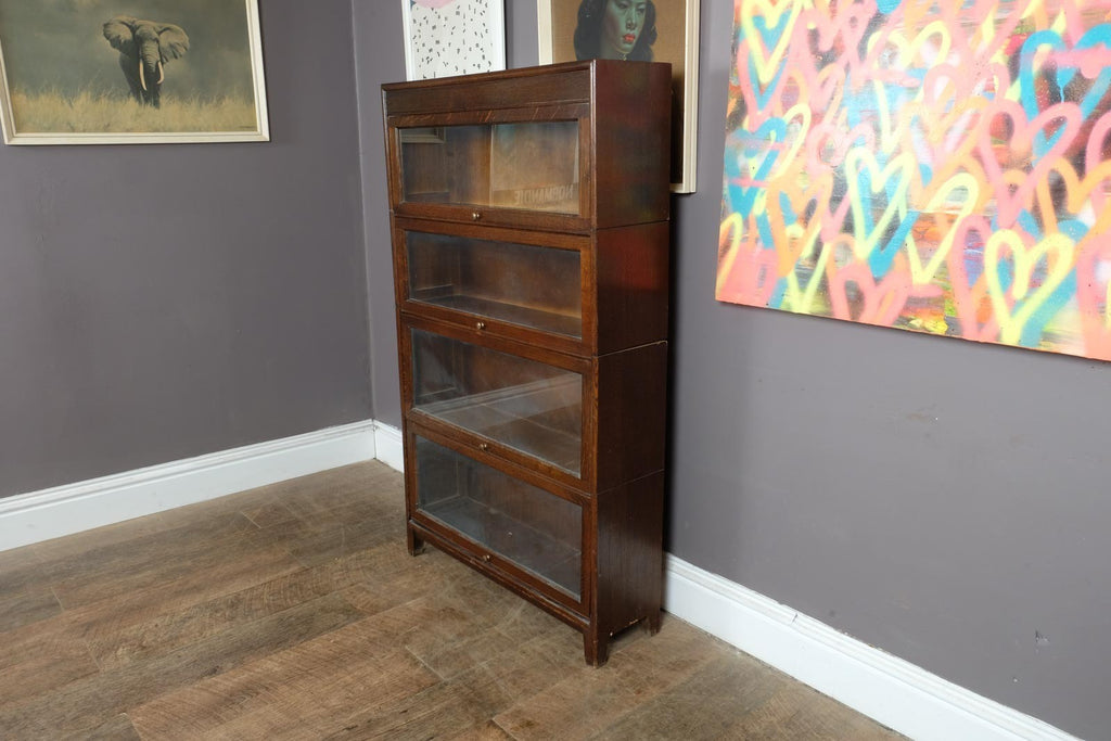 Vintage Retro Sectional Oak Barrister Stacking Bookcase