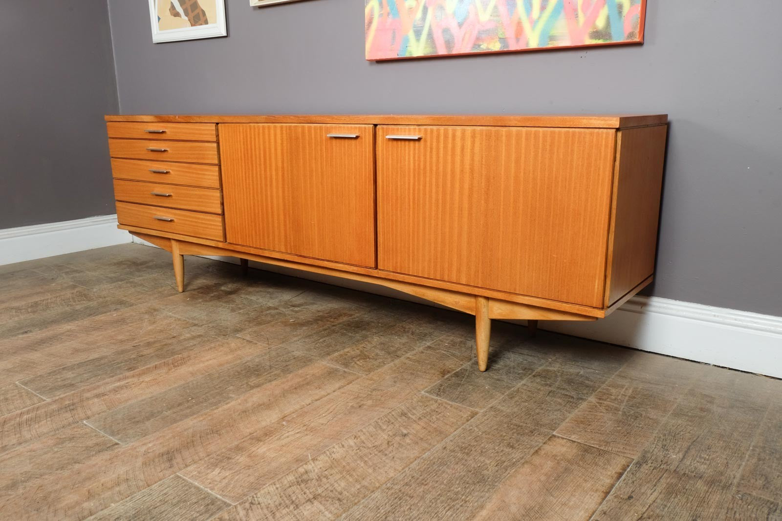 Vintage Large Teak Long John Sideboard by White and Newton