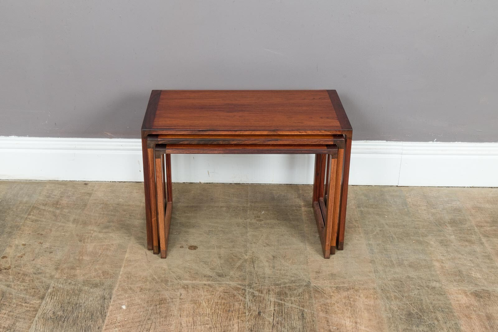 Vintage Stunning Set of 3 Danish Nest of Tables - Mid Century