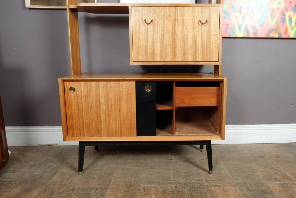 Vintage Retro G Plan Librenza Wall Unit in Light Teak