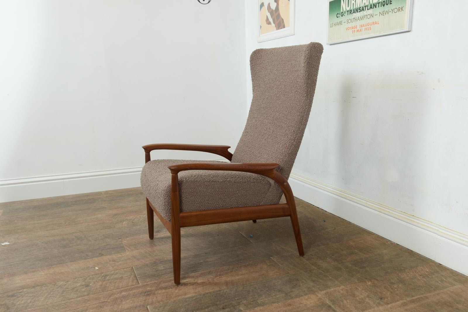 Vintage Retro Mid Century Afromosia Arm Chair by Greaves and Thomas
