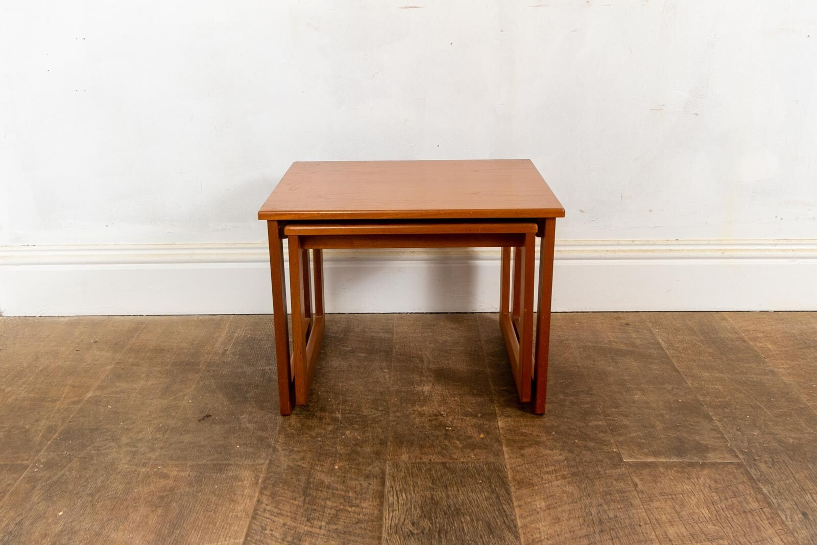 Vintage Retro Pair of Teak Nesting Tables