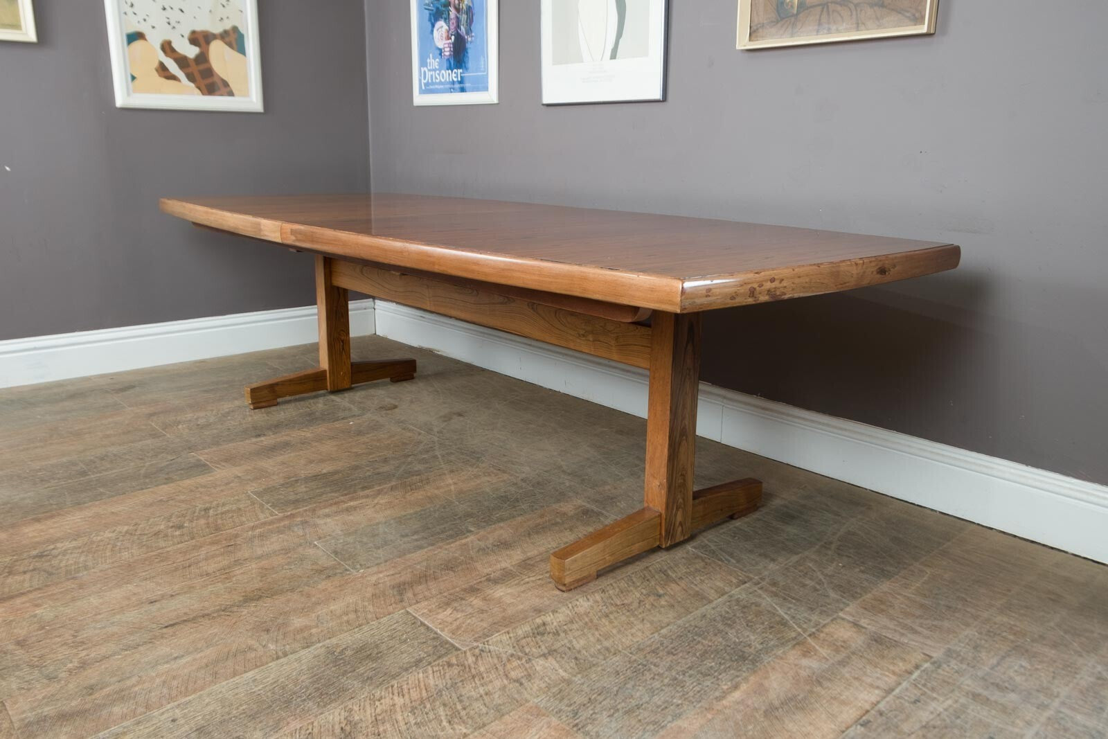 Large Vintage Danish Rosewood Dining Table - Koefoeds Hornslett