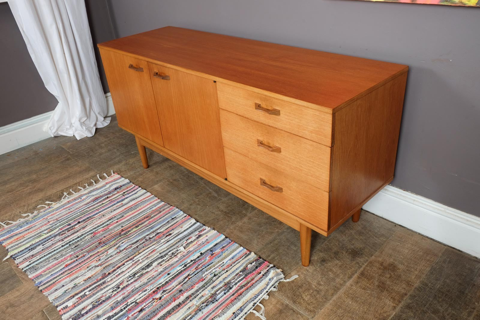 Vintage Retro Small Mid Century Teak Sideboard