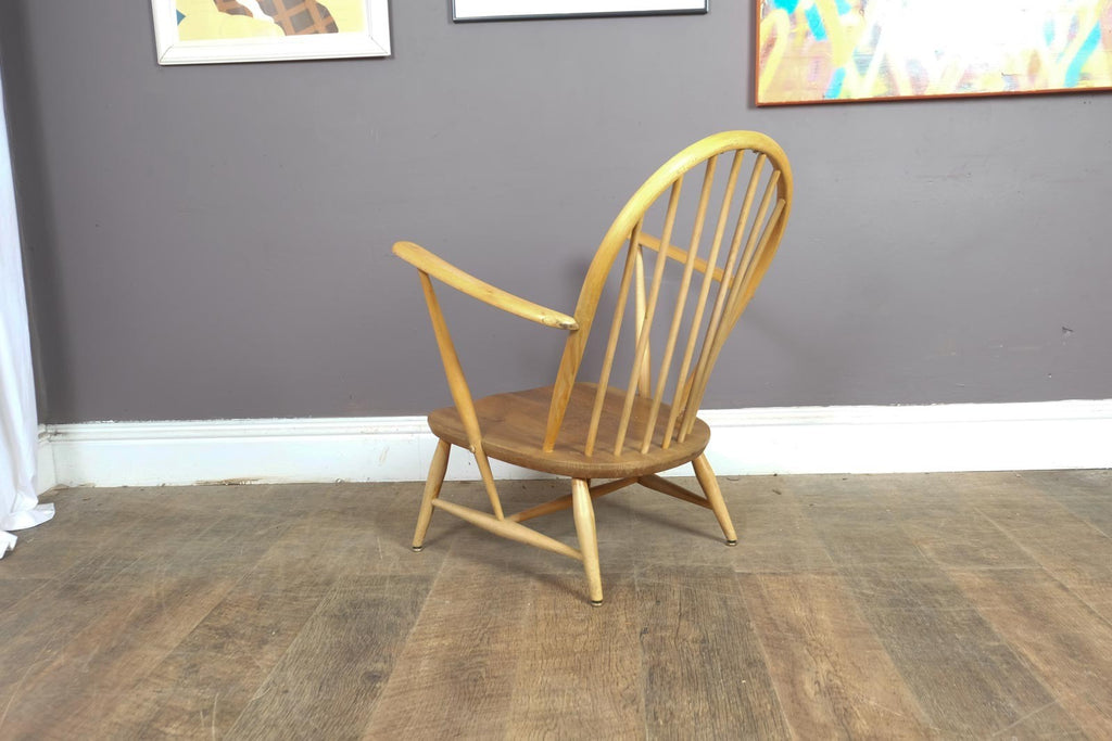 Vintage Retro Ercol Light Elm Windsor Arm Chair Model 305