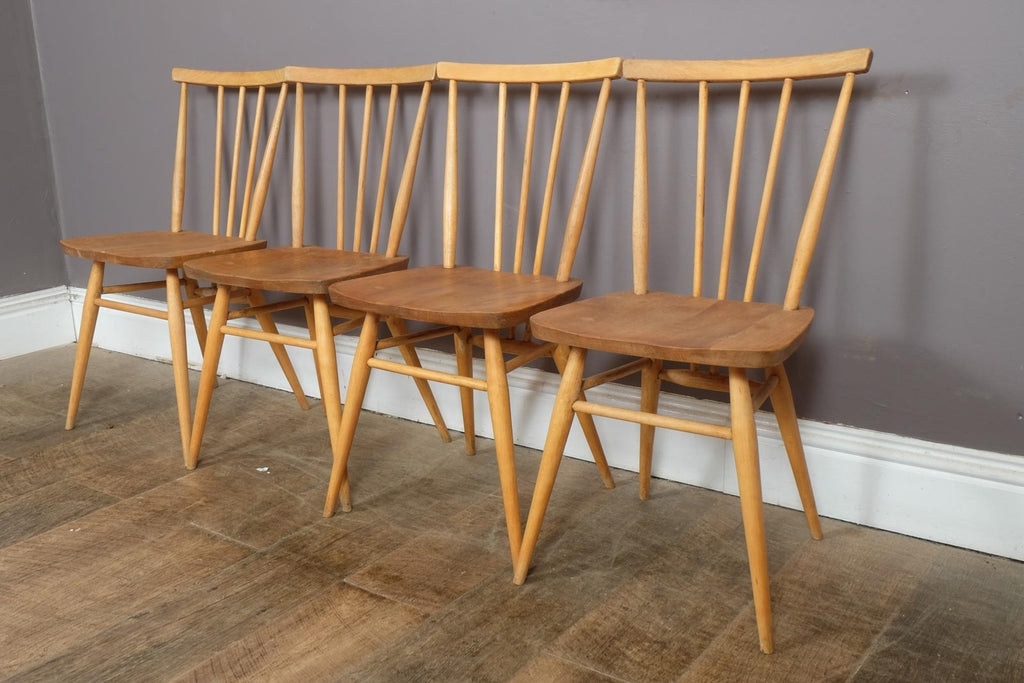 Vintage Retro Ercol Breakfast Table and 4 Stick Back Chairs