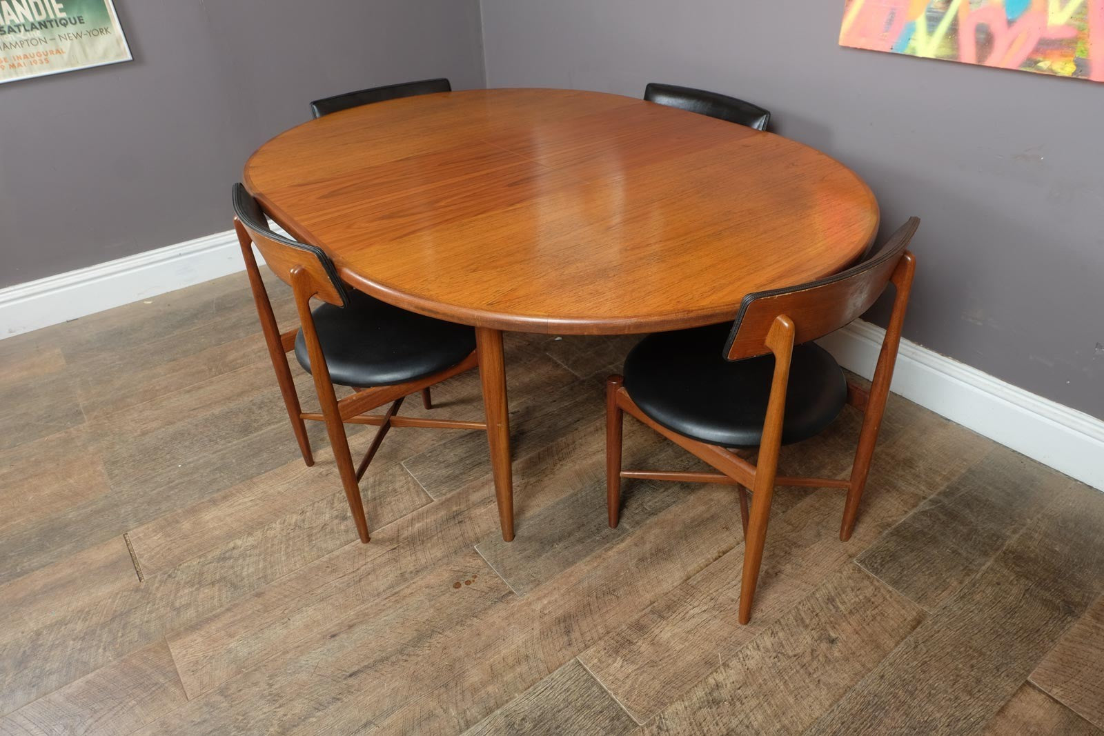 Vintage Retro G Plan Fresco Oval Dining Table and.4 Chairs VB Wilkins