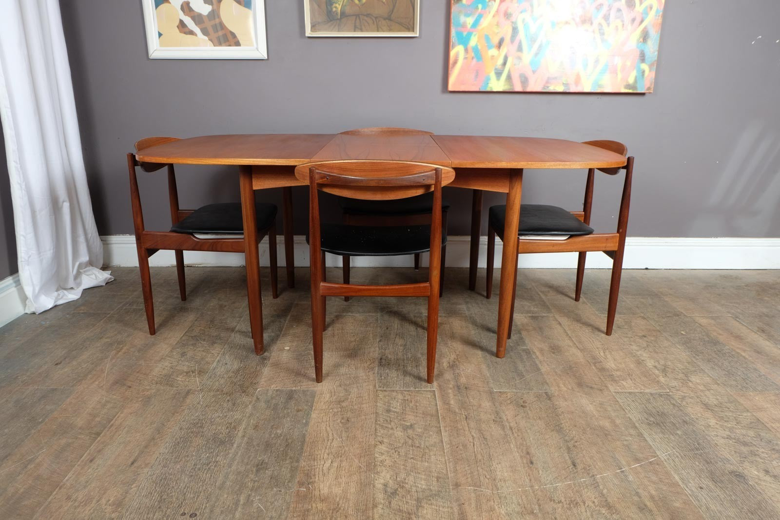 Vintage Mid Century G Plan Extending Dining Table and 4 Chairs by Kofod Larsen