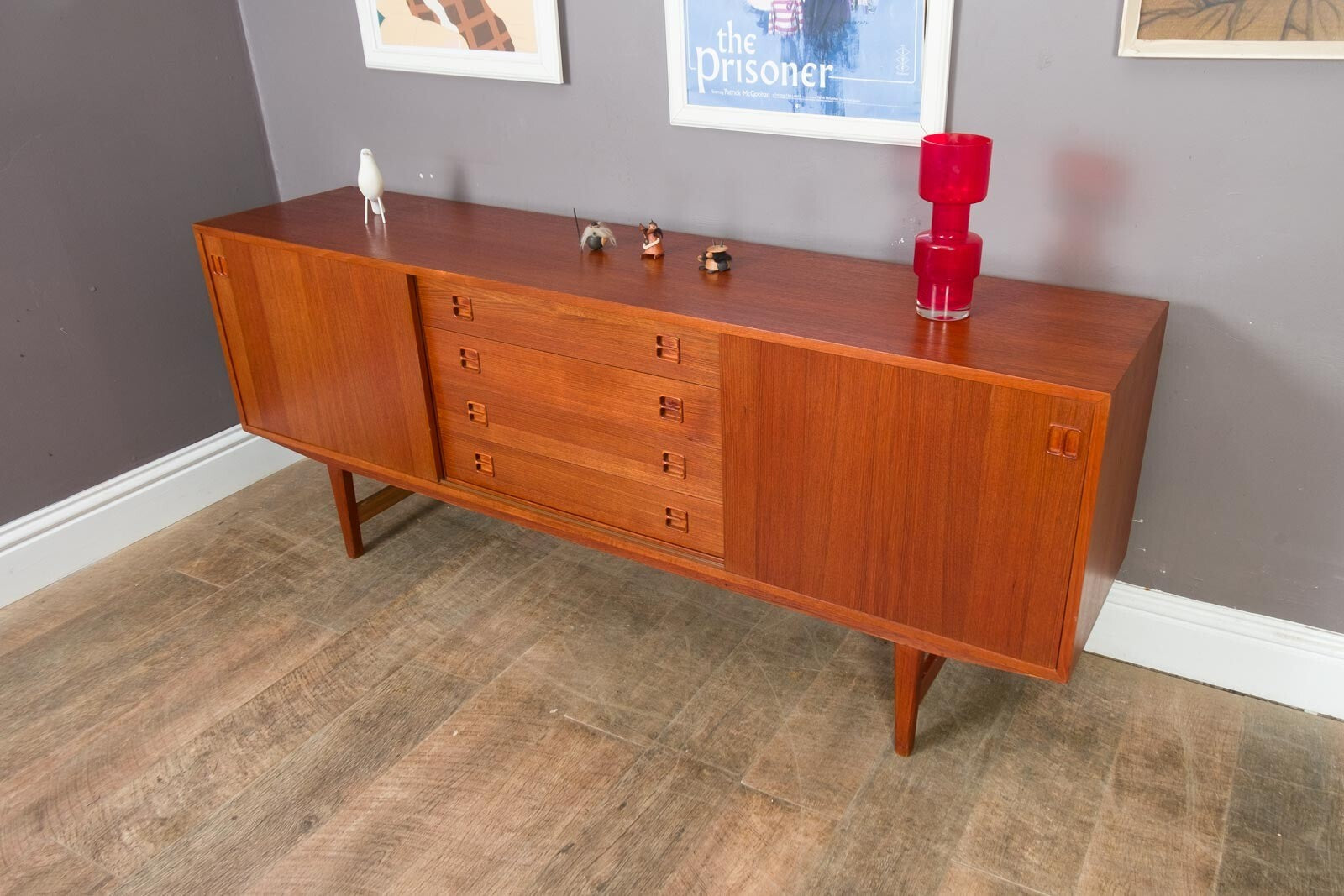 Vintage Retro Large Danish Teak Sideboard by Clausen and Sons