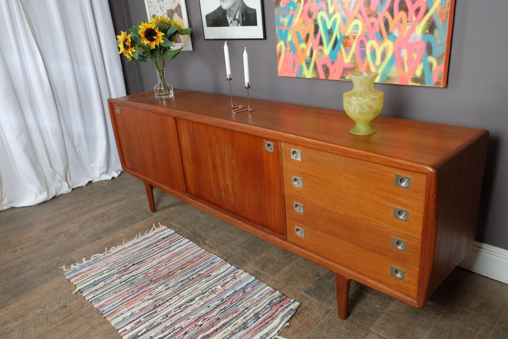 Vintage Large Danish Teak Sideboard by HP Hansen