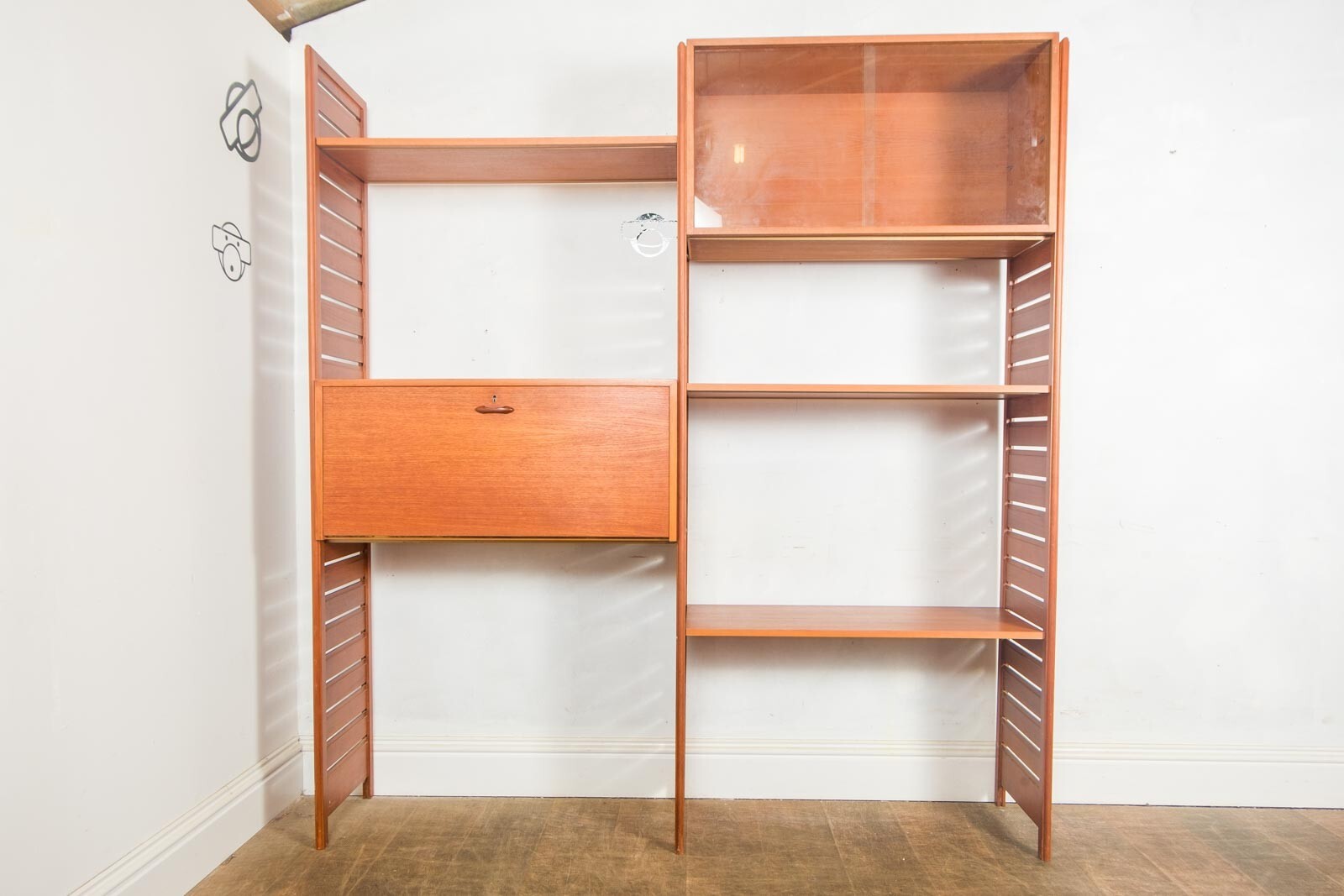 Vintage Retro 2 Bays of Wooden Teak Ladderax