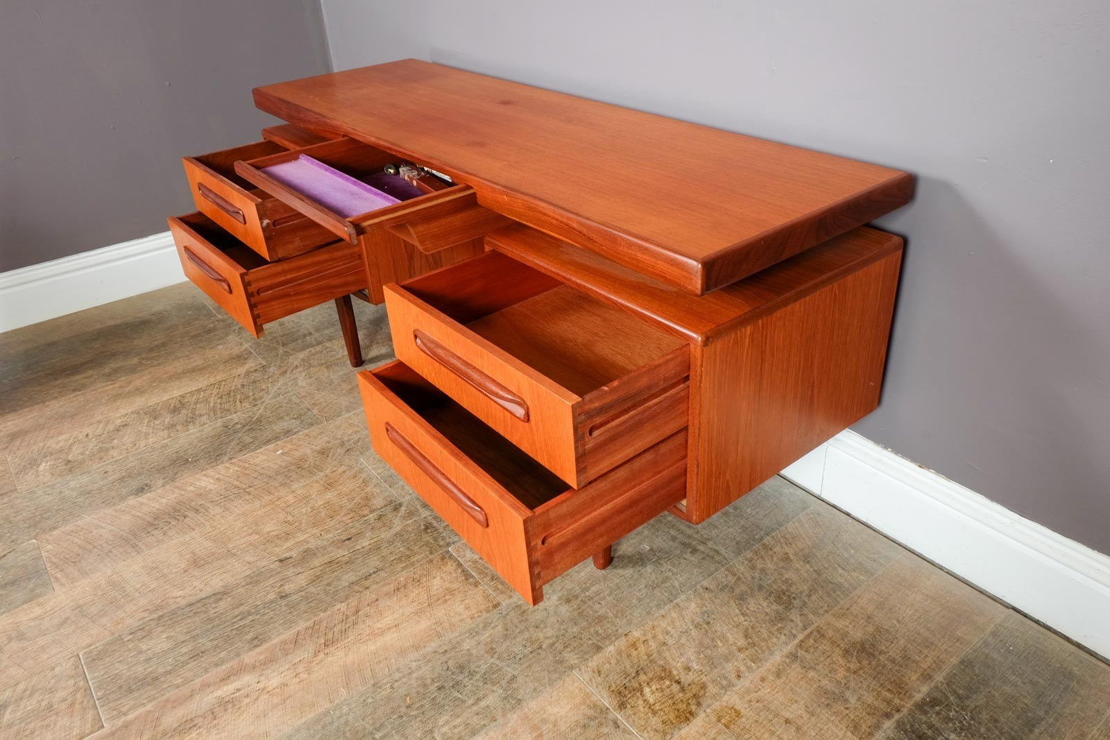 Vintage Retro G Plam Fresco Teak Dressing Table Desk