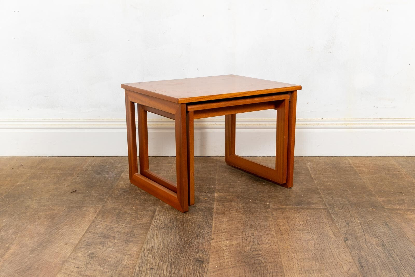 Vintage Retro Pair of Teak Nesting Tables