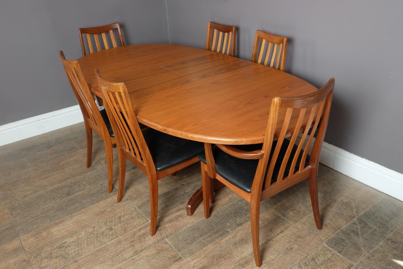 Vintage G Plan Fresco Oval Dining Table and 6 Chairs