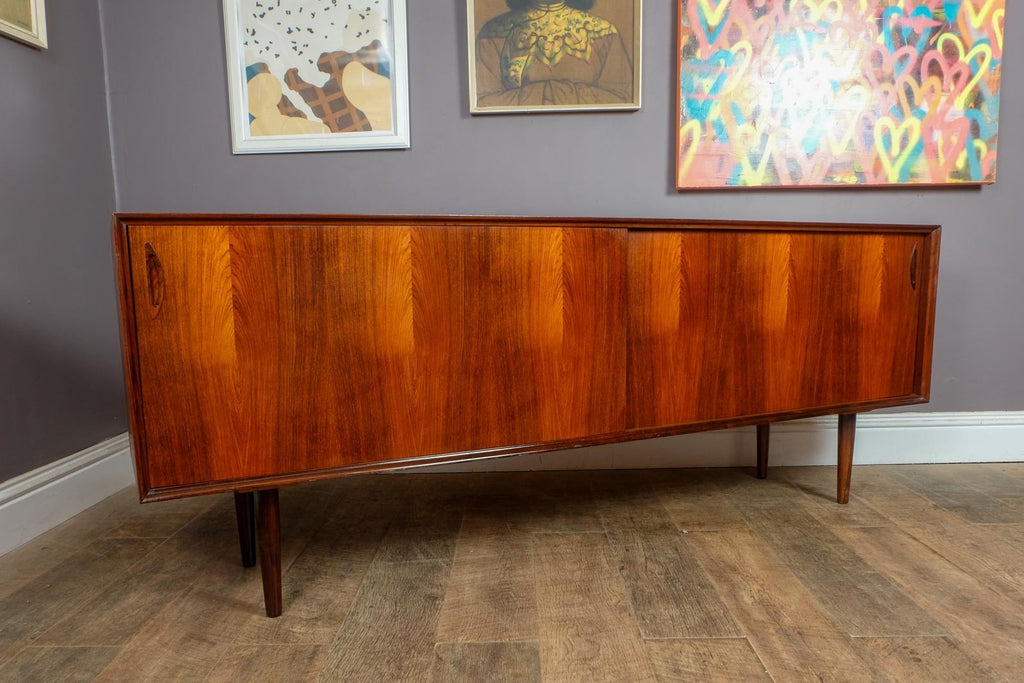 Vintage Retro Large Danish Rosewood Sideboard by E. Pedersen & Søn