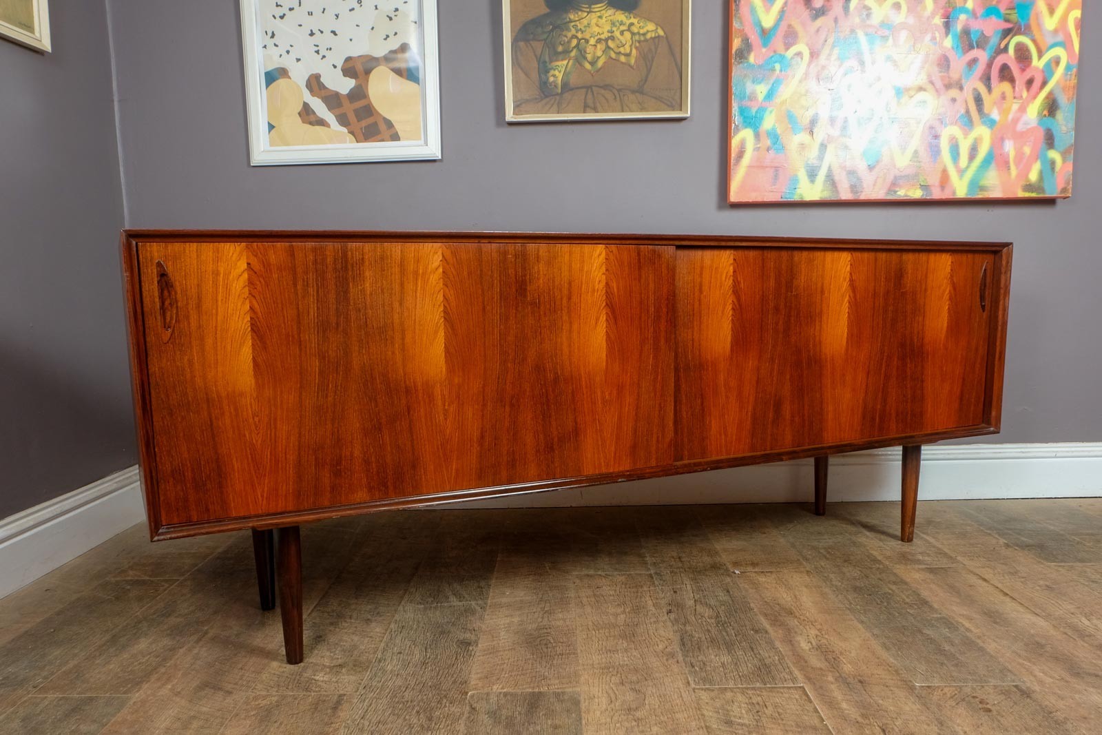 Vintage Retro Large Danish Rosewood Sideboard by E. Pedersen & Søn
