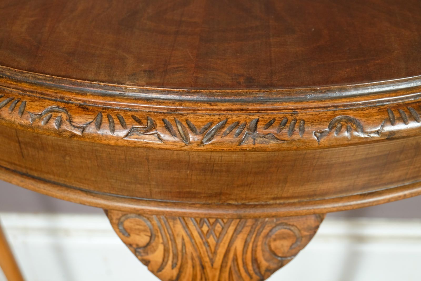 Vintage Retro Antique Half Moon Console Table