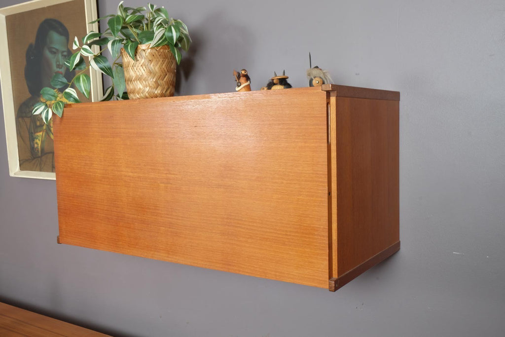 Vintage Retro Floating Teak Cabinet by Beaver and Tapley