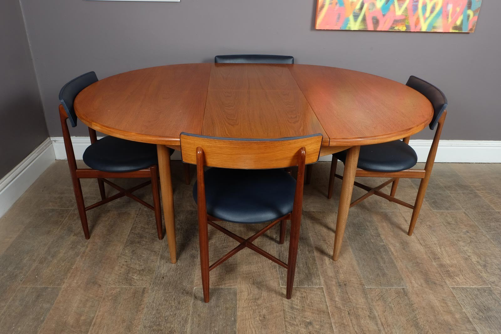 Vintage Retro G Plan Fresco Teak Dining Table and 4 Chairs - VB Wilkins