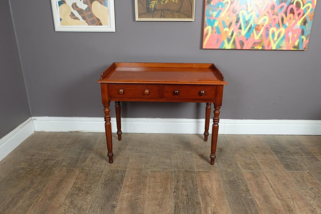 Vintage Retro Victorian Mahogany Writing Desk Console Table